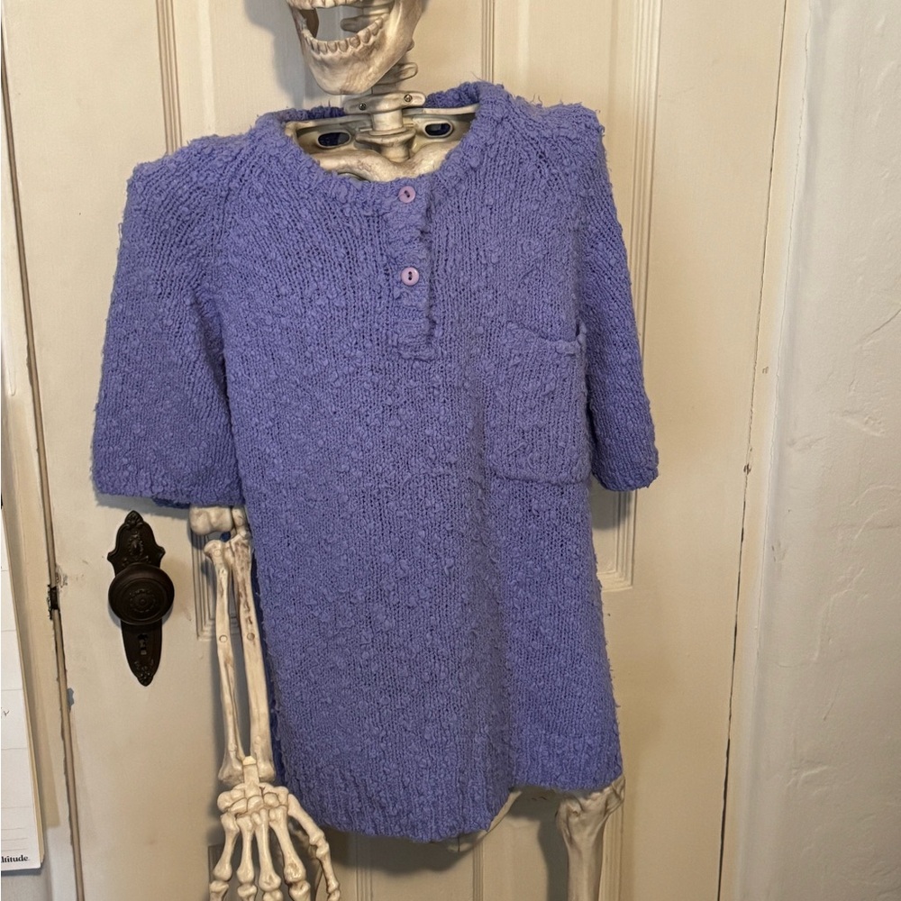 Vintage 1980s Purple Textured Knit Top